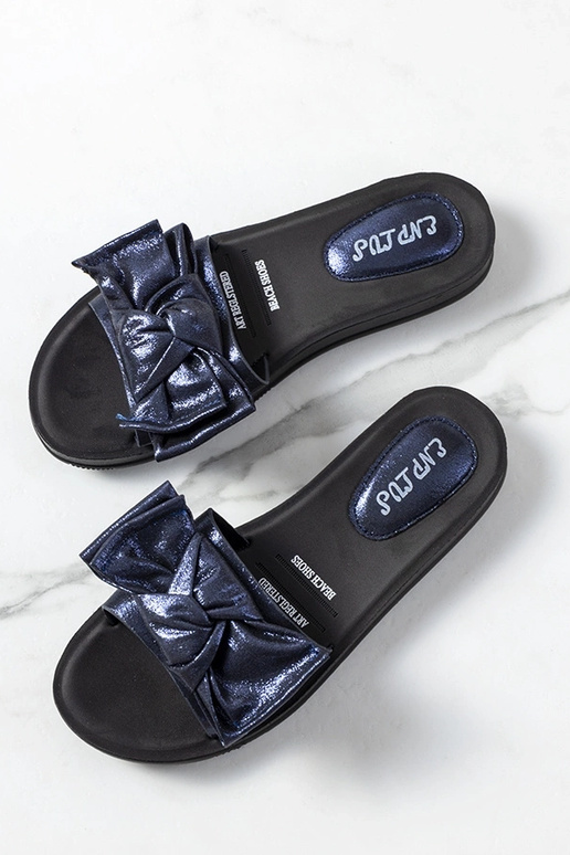 Tamsiai mėlynos šlepetės su...