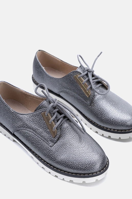 Pilki blizgūs vaikiški batai Runa