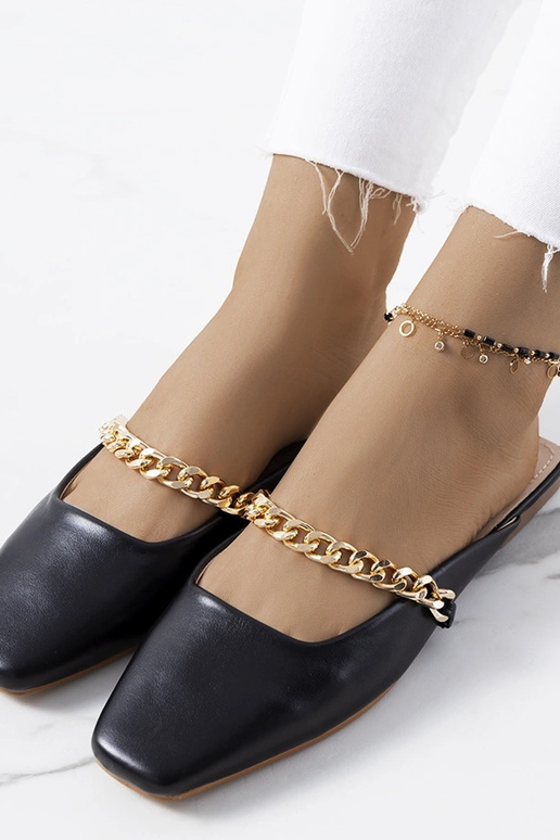 Juodos elegantiškos šlepetės su...