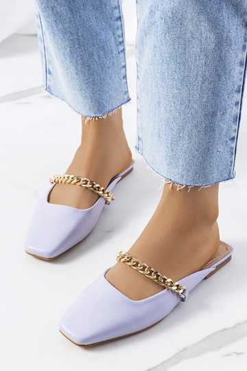 Violetinės spalvos elegantiškos Baras šlepetės