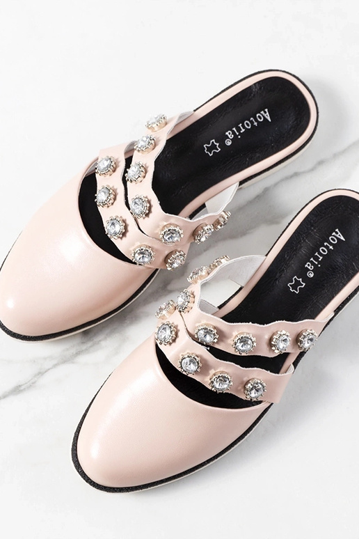 Rožinės dygliuotos Asselt šlepetės Rožinės dygliuotos Asselt šlepetės