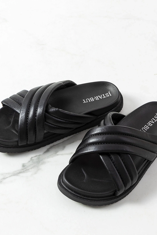 Juodos Daintree platformos šlepetės Juodos Daintree platformos šlepetės