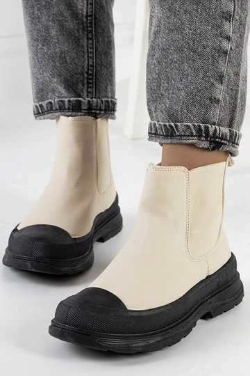 Smėlio spalvos dirbtinės odos batai Loree 2