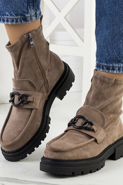 Smėlio spalvos mokasinai ant...