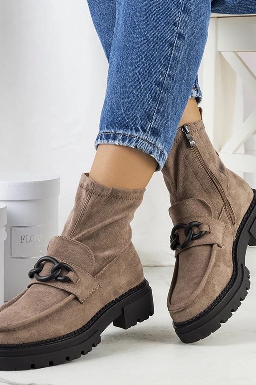 Smėlio spalvos mokasinai ant...