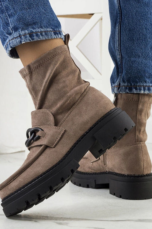 Smėlio spalvos mokasinai ant...