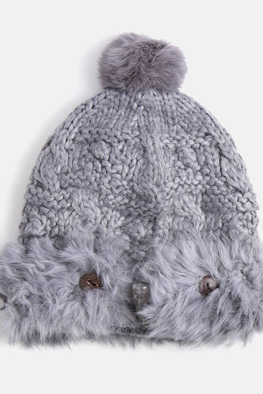 Pilka kailinė kepurė Danna