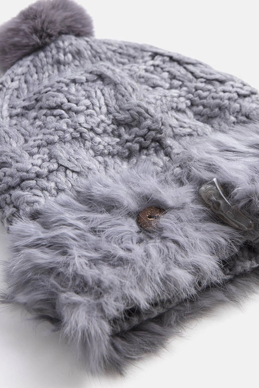 Pilka kailinė kepurė Danna