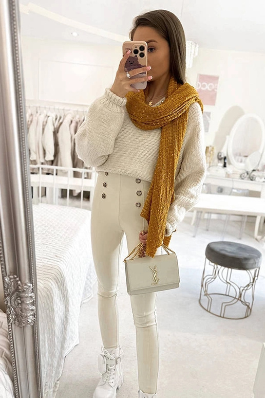 Khalil geltonas taškinis šalikas