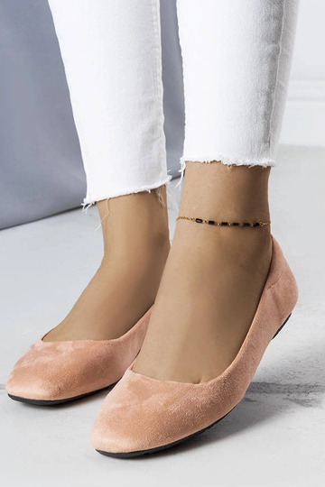 Jules Pink Eco-Suede balerinos
