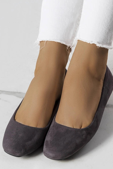 Jules Grey Eco-Suede balerinos 2