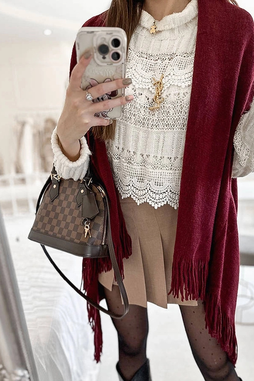 Bordo Fringe skara June Bordo Fringe skara June