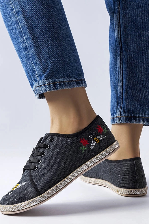 Malia Black Glitter espadrilės Malia Black Glitter espadrilės