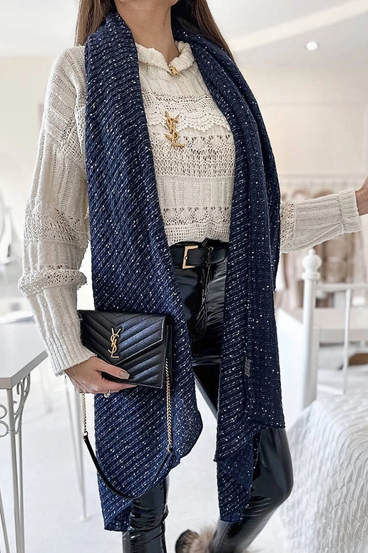 Khalil tamsiai mėlynas taškuotas šalikas Khalil tamsiai mėlynas taškuotas šalikas