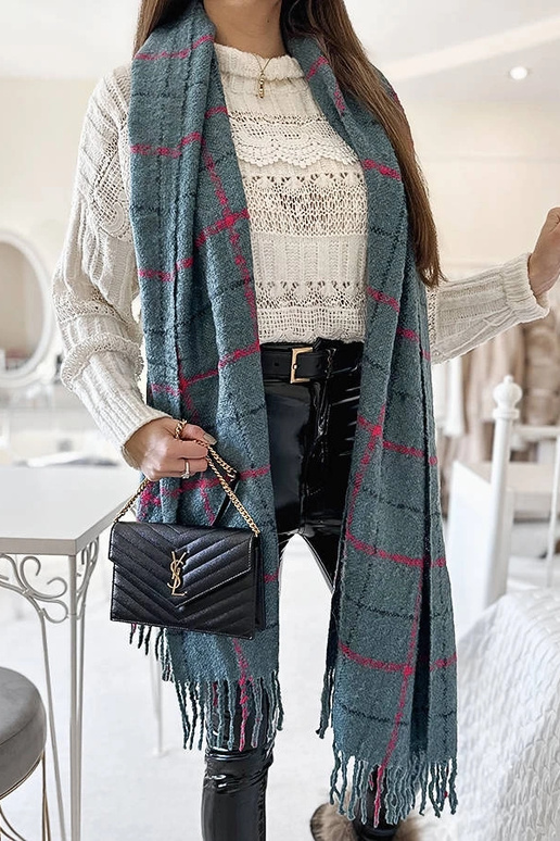 Rachael Blue Plaid skara Rachael Blue Plaid skara