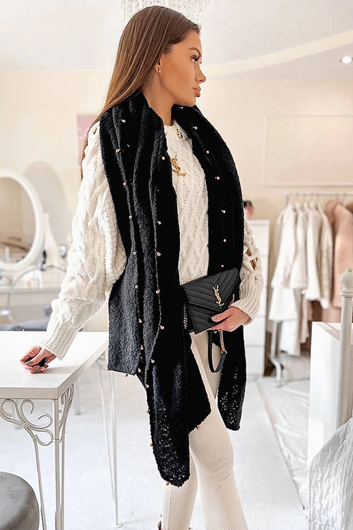 Yvonne skara su juodais karoliukais Yvonne skara su juodais karoliukais