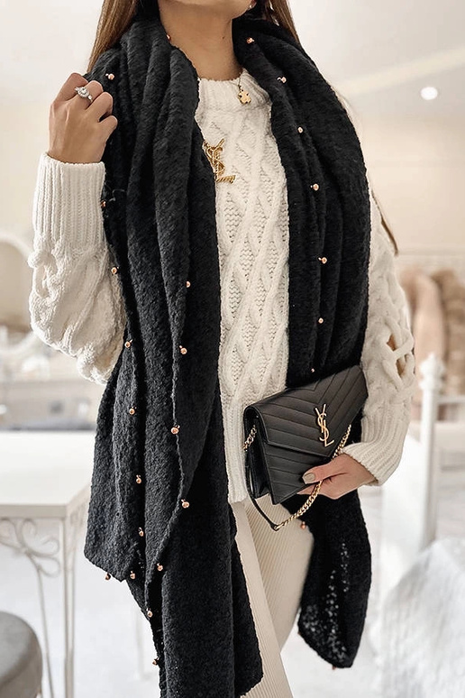 Yvonne skara su juodais karoliukais Yvonne skara su juodais karoliukais