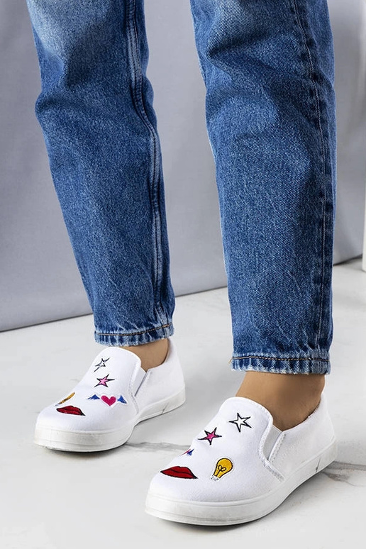 Balto audinio sportbačiai su Anais... Balto audinio sportbačiai su Anais...