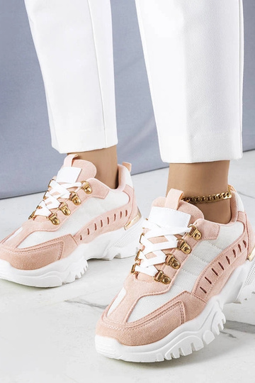 Mindy balti ir rožiniai sportbačiai