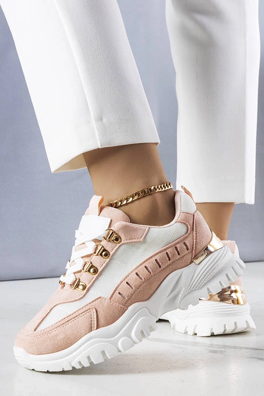 Mindy balti ir rožiniai sportbačiai