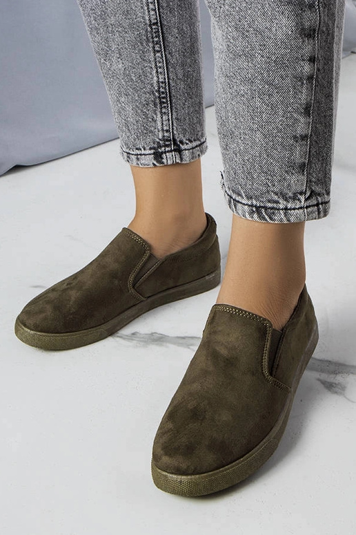 Žali dirbtinės zomšos sportbačiai Leroy