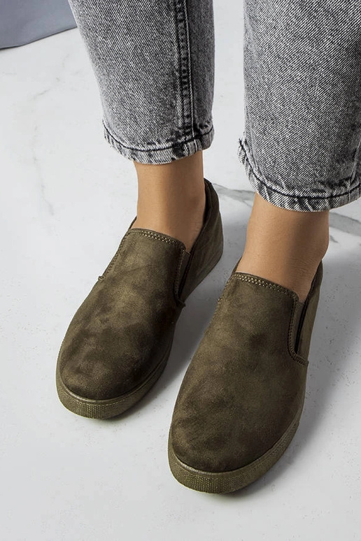 Žali dirbtinės zomšos sportbačiai Leroy