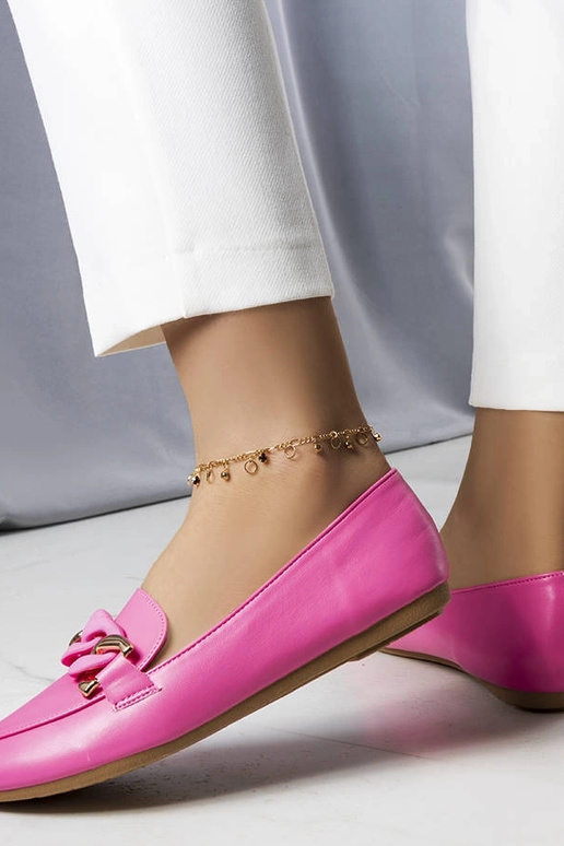 Mamie Pink Chain Mocasins