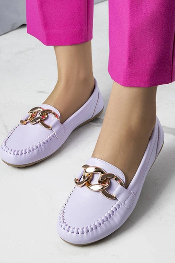 Violetiniai batukai su grandinėle Norma