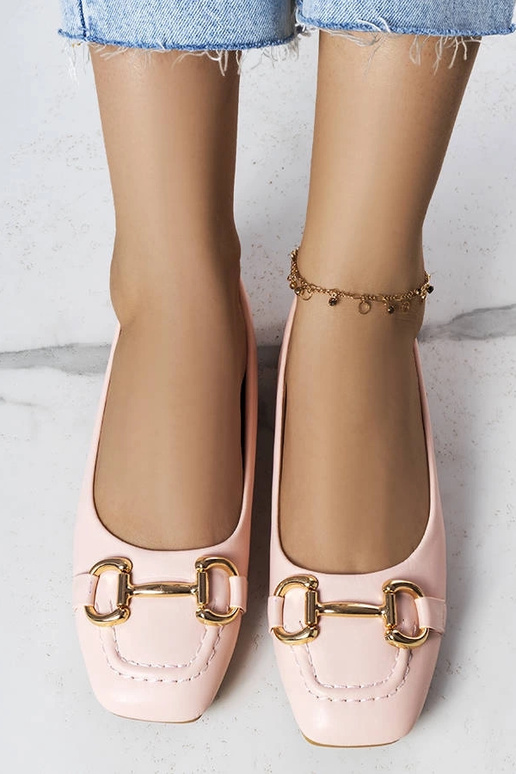 Rožiniai baleto buteliai su aukso...