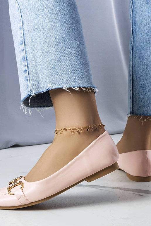 Rožiniai baleto buteliai su aukso...