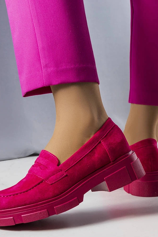 Rožiniai dirbtinės zomšos Alacoque batai