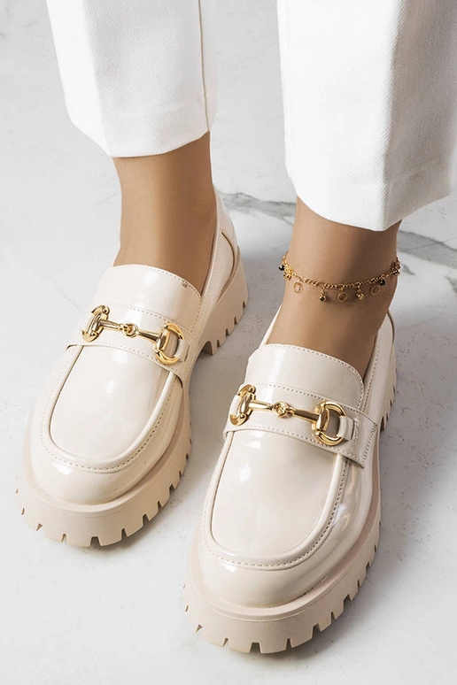 Smėlio spalvos lakinės odos Simard batai Smėlio spalvos lakinės odos Simard batai