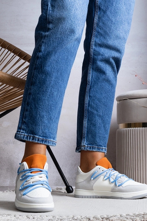 Pilki moteriški sportbačiai mėlyni...