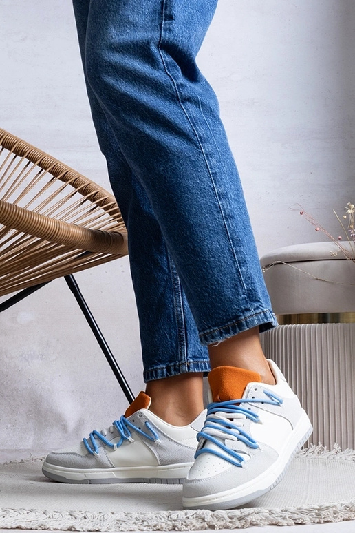 Pilki moteriški sportbačiai mėlyni...