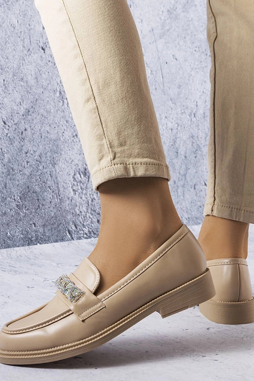 Smėlio spalvos mokasinai su...