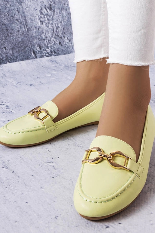 Smėlio spalvos mokasinai su sagtele,...