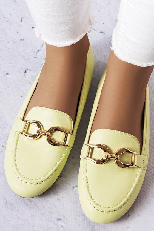 Smėlio spalvos mokasinai su sagtele,...