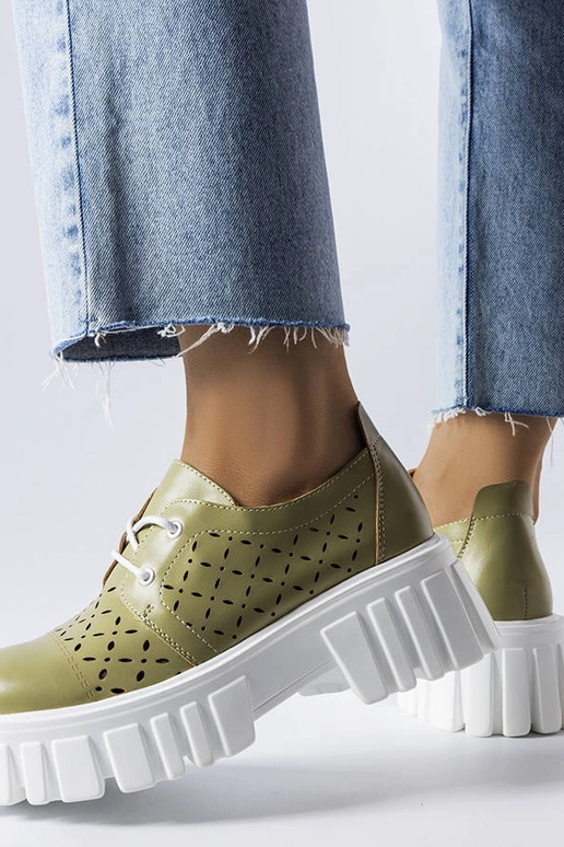 Žali ažūriniai stambūs Camus batai Žali ažūriniai stambūs Camus batai