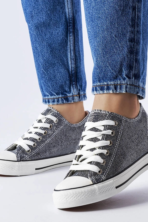 Juodi blizgantys Crete sportbačiai Juodi blizgantys Crete sportbačiai