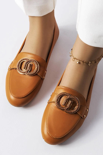 Rudos spalvos moteriškos kelnaitės Elena 2