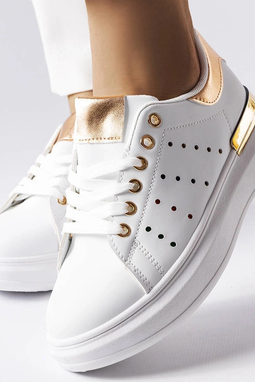 Balti sportbačiai su spalvinga...