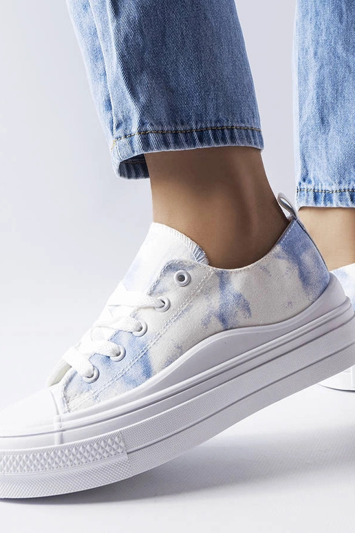 Rocheleau balti ir mėlyni sportbačiai