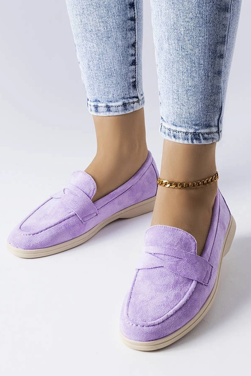 Ferragus Purple Eco-Suede mokasinai