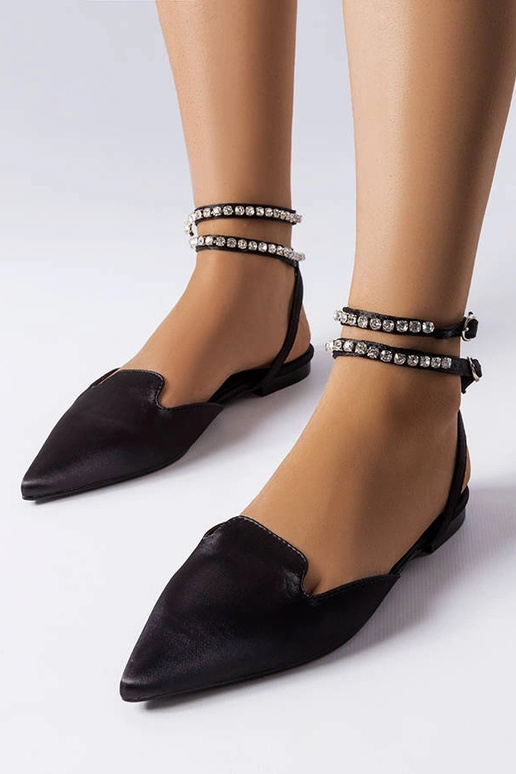 Juodos satino basutės Hewes Juodos satino basutės Hewes