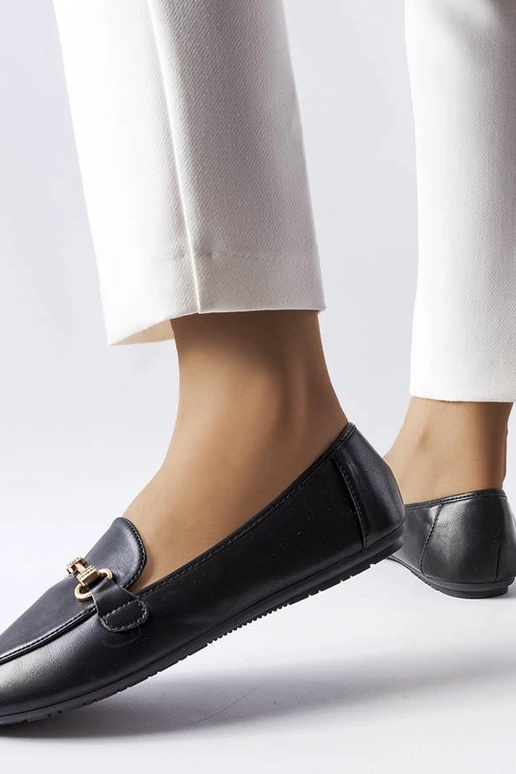 Juodi dekoratyvūs Lejeune bateliai