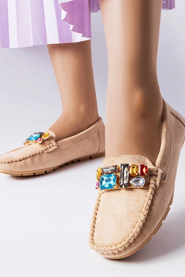 Smėlio spalvos mokasinai su...