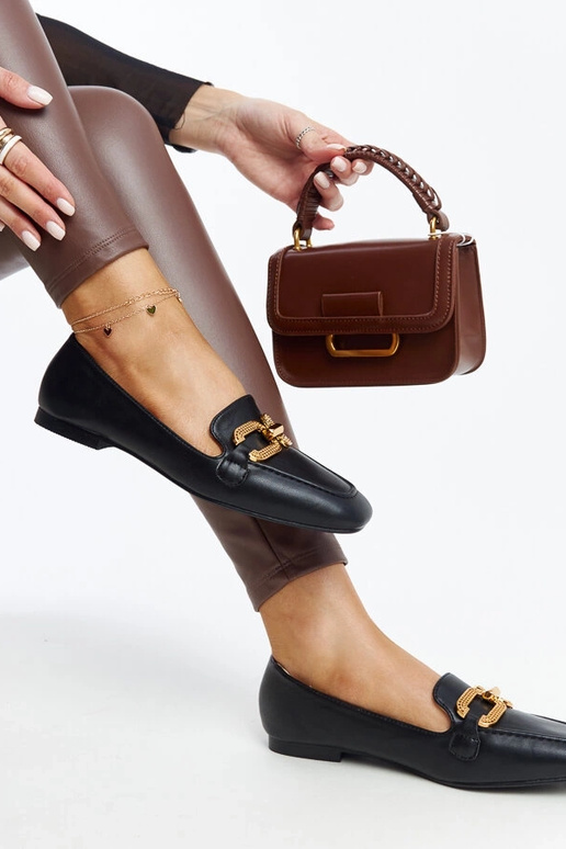 Juodi mokasinai su Rousseau sagtimi