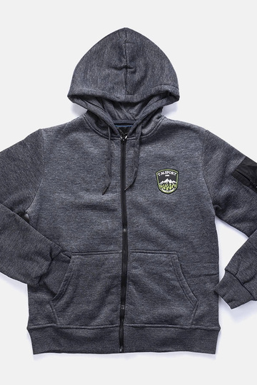 Tamsiai pilkas vyriškas labrosse gobtuvas