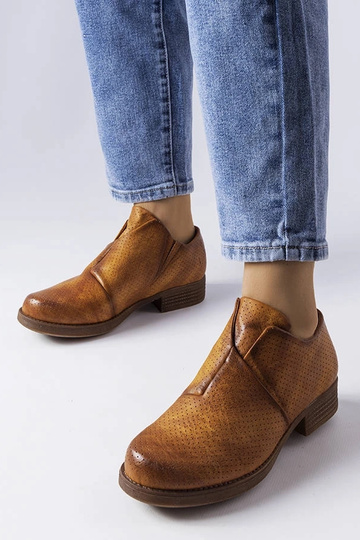 Seymour Brown Slip-On ažūriniai pusbačiai
