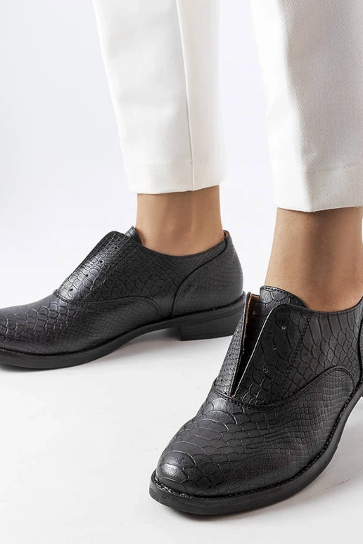 Juodi moteriški užsegami batai iš... Juodi moteriški užsegami batai iš...